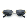 Womens Y2K Styling Metal Rim Cat Eye Retro Sunglasses