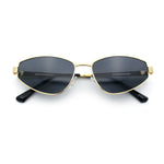 Womens Y2K Styling Metal Rim Cat Eye Retro Sunglasses