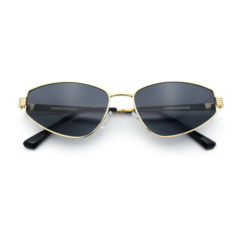 Womens Y2K Styling Metal Rim Cat Eye Retro Sunglasses