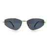 Womens Y2K Styling Metal Rim Cat Eye Retro Sunglasses
