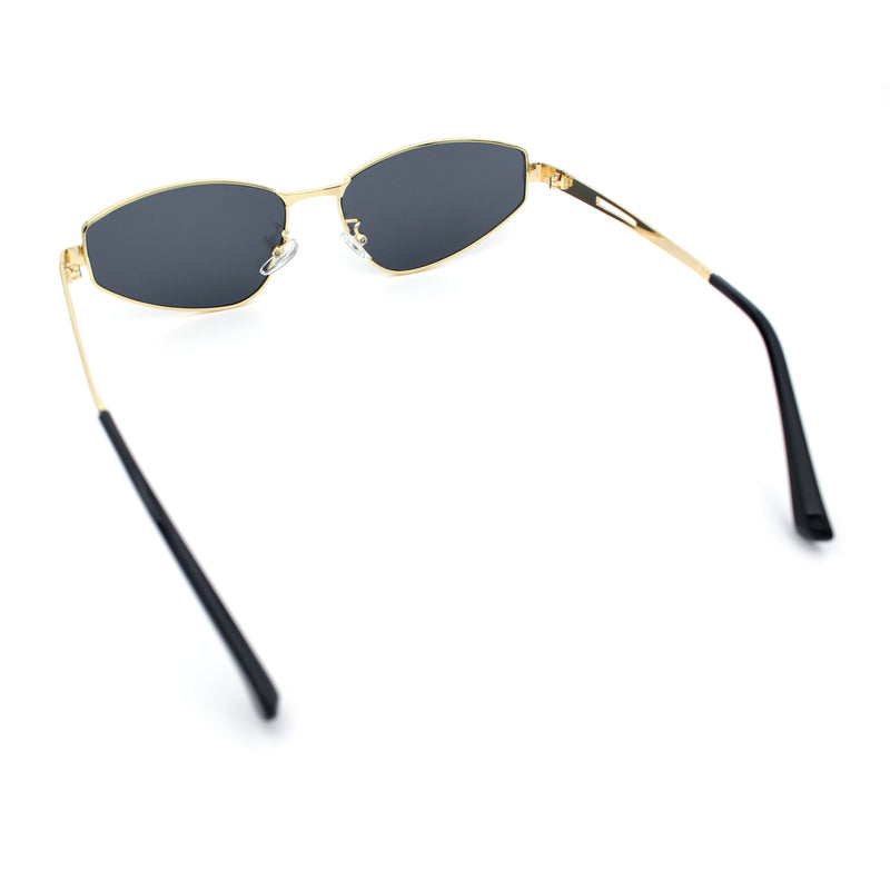 Womens Y2K Styling Metal Rim Cat Eye Retro Sunglasses