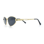 Womens Y2K Styling Metal Rim Cat Eye Retro Sunglasses