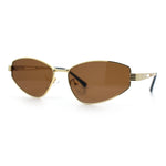 Womens Y2K Styling Metal Rim Cat Eye Retro Sunglasses