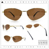 Womens Y2K Styling Metal Rim Cat Eye Retro Sunglasses