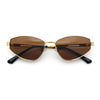 Womens Y2K Styling Metal Rim Cat Eye Retro Sunglasses