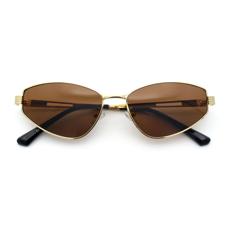Womens Y2K Styling Metal Rim Cat Eye Retro Sunglasses