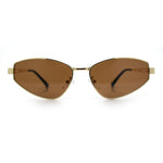 Womens Y2K Styling Metal Rim Cat Eye Retro Sunglasses