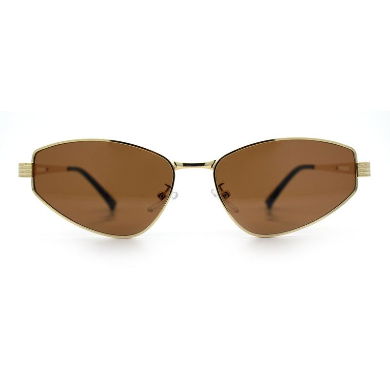Womens Y2K Styling Metal Rim Cat Eye Retro Sunglasses