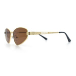 Womens Y2K Styling Metal Rim Cat Eye Retro Sunglasses