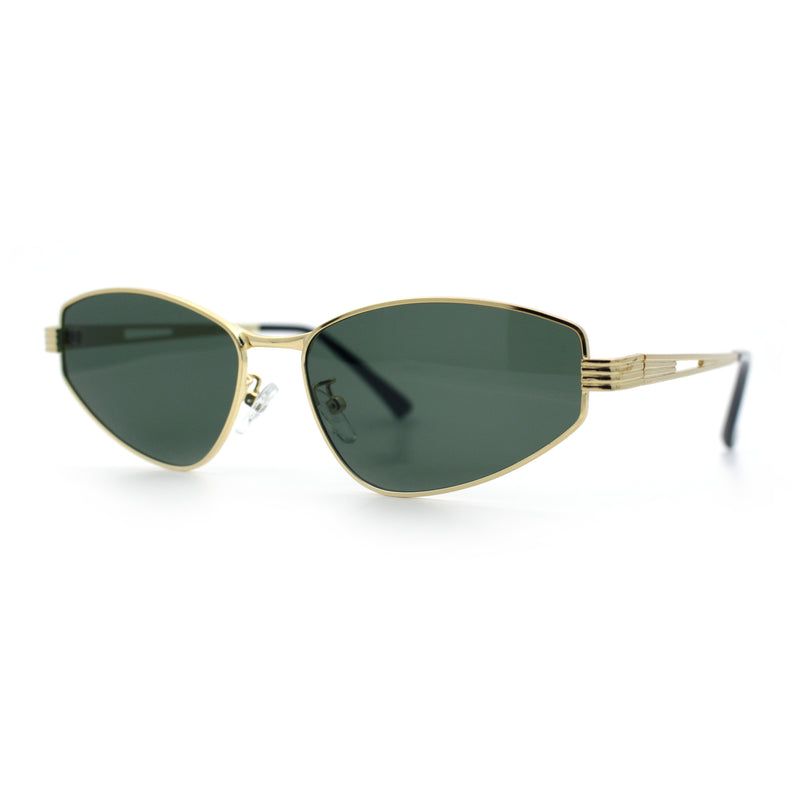 Womens Y2K Styling Metal Rim Cat Eye Retro Sunglasses