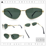 Womens Y2K Styling Metal Rim Cat Eye Retro Sunglasses