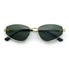 Womens Y2K Styling Metal Rim Cat Eye Retro Sunglasses