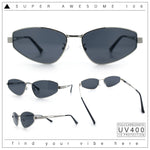 Womens Y2K Styling Metal Rim Cat Eye Retro Sunglasses