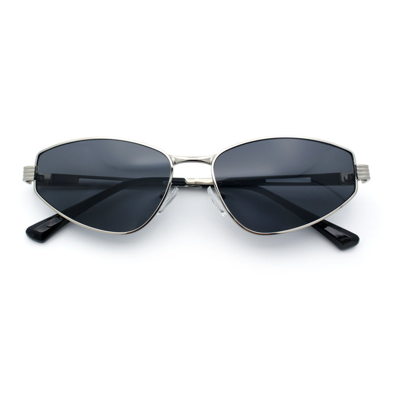 Womens Y2K Styling Metal Rim Cat Eye Retro Sunglasses