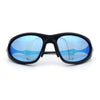 Y2K Oval Wrap Around Plastic Fancy Metal Arm Sunglasses