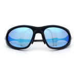 Y2K Oval Wrap Around Plastic Fancy Metal Arm Sunglasses