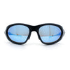 Y2K Oval Wrap Around Plastic Fancy Metal Arm Sunglasses