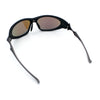Y2K Oval Wrap Around Plastic Fancy Metal Arm Sunglasses