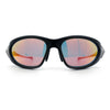 Y2K Oval Wrap Around Plastic Fancy Metal Arm Sunglasses
