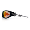 Y2K Oval Wrap Around Plastic Fancy Metal Arm Sunglasses