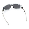 Y2K Oval Wrap Around Plastic Fancy Metal Arm Sunglasses