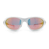 Y2K Oval Wrap Around Plastic Fancy Metal Arm Sunglasses