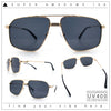 Mens Luxury Mobster Rectangular Double Bridge Racer Metal Rim Sunglasses