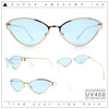 Womens Metal Rim Cat Eye Breezy Casual Fashion Sunglasses