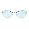 Womens Metal Rim Cat Eye Breezy Casual Fashion Sunglasses