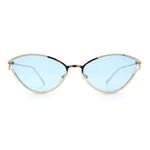 Womens Metal Rim Cat Eye Breezy Casual Fashion Sunglasses