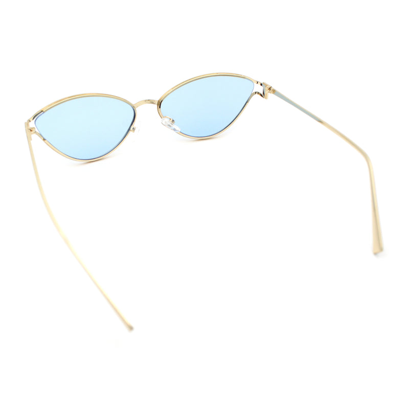 Womens Metal Rim Cat Eye Breezy Casual Fashion Sunglasses