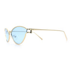 Womens Metal Rim Cat Eye Breezy Casual Fashion Sunglasses
