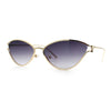 Womens Metal Rim Cat Eye Breezy Casual Fashion Sunglasses