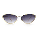 Womens Metal Rim Cat Eye Breezy Casual Fashion Sunglasses