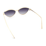 Womens Metal Rim Cat Eye Breezy Casual Fashion Sunglasses