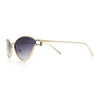 Womens Metal Rim Cat Eye Breezy Casual Fashion Sunglasses