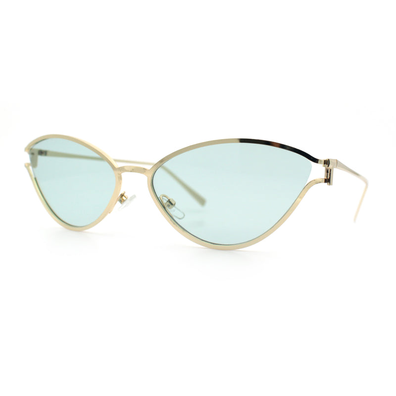 Womens Metal Rim Cat Eye Breezy Casual Fashion Sunglasses