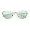 Womens Metal Rim Cat Eye Breezy Casual Fashion Sunglasses