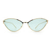 Womens Metal Rim Cat Eye Breezy Casual Fashion Sunglasses