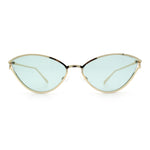Womens Metal Rim Cat Eye Breezy Casual Fashion Sunglasses