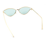 Womens Metal Rim Cat Eye Breezy Casual Fashion Sunglasses