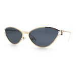 Womens Metal Rim Cat Eye Breezy Casual Fashion Sunglasses