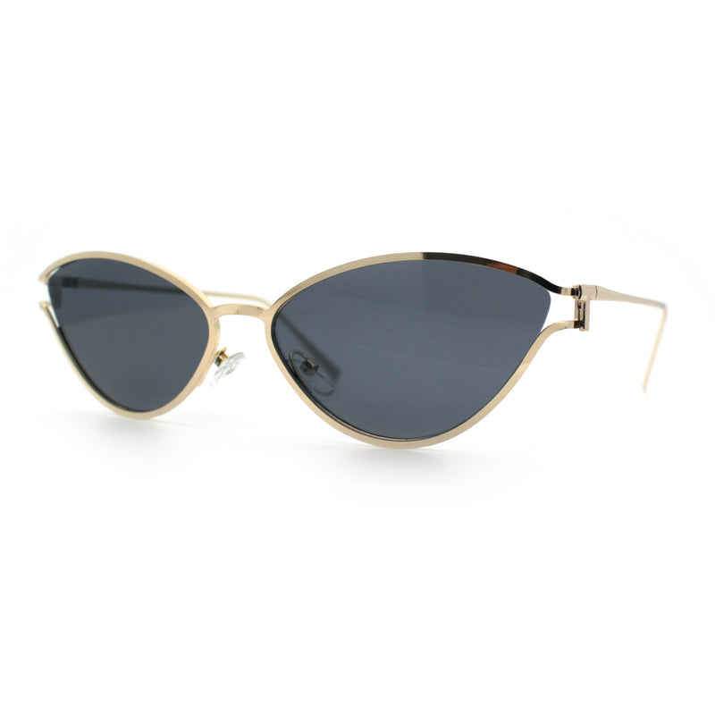 Womens Metal Rim Cat Eye Breezy Casual Fashion Sunglasses