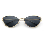 Womens Metal Rim Cat Eye Breezy Casual Fashion Sunglasses