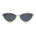 Womens Metal Rim Cat Eye Breezy Casual Fashion Sunglasses