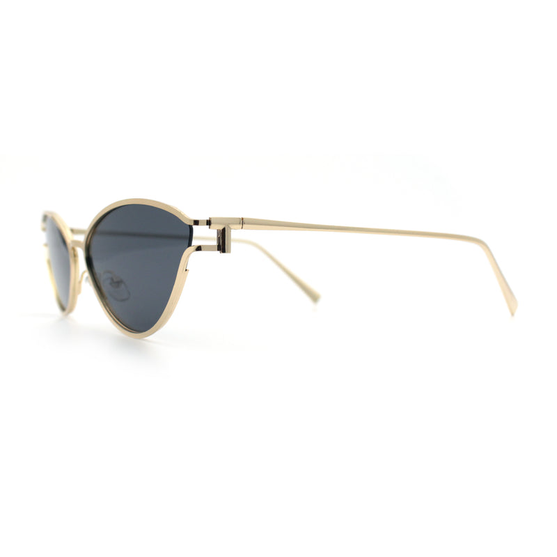 Womens Metal Rim Cat Eye Breezy Casual Fashion Sunglasses