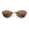 Womens Metal Rim Cat Eye Breezy Casual Fashion Sunglasses