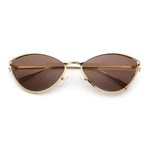 Womens Metal Rim Cat Eye Breezy Casual Fashion Sunglasses