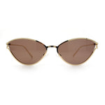 Womens Metal Rim Cat Eye Breezy Casual Fashion Sunglasses