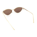 Womens Metal Rim Cat Eye Breezy Casual Fashion Sunglasses
